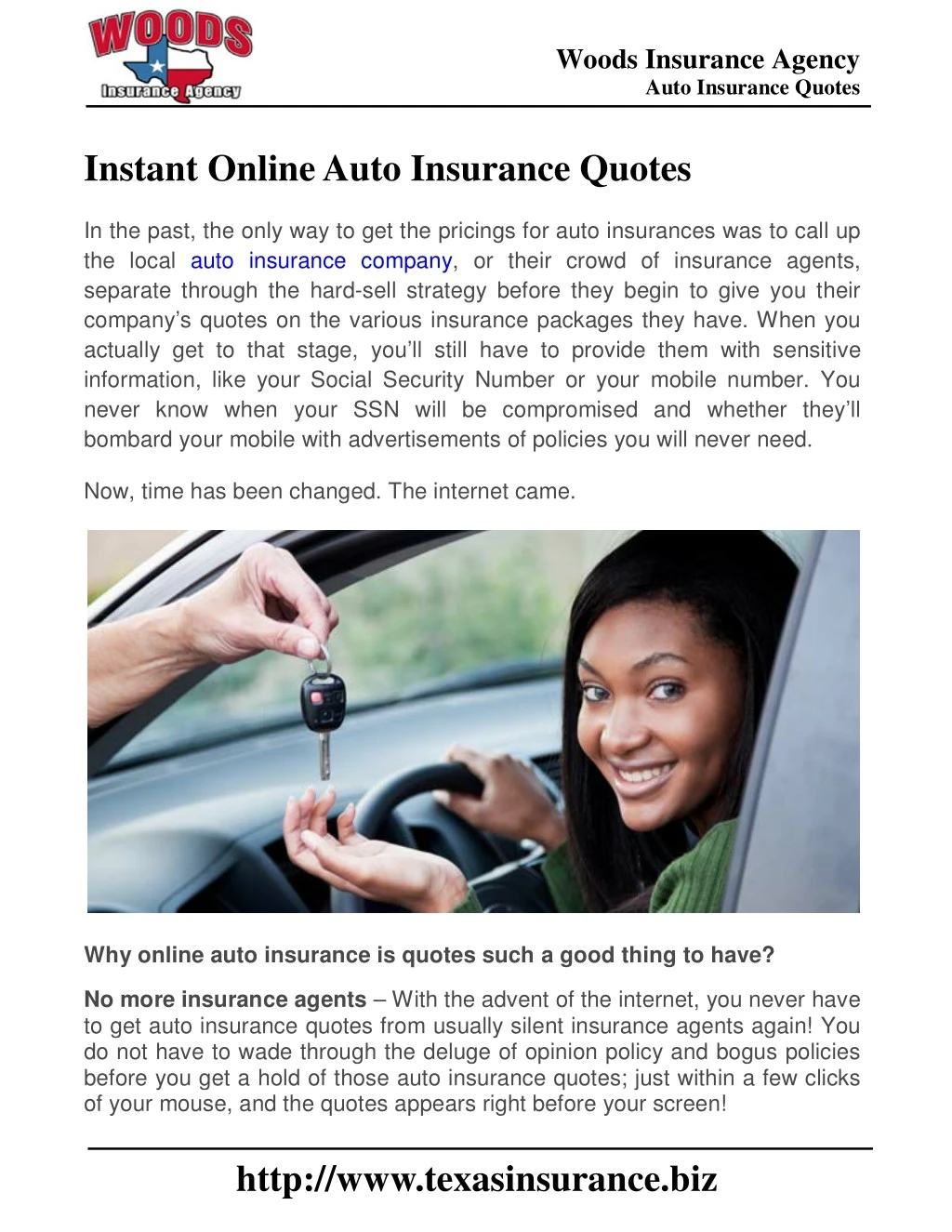 woods insurance agency auto insurance quotes n