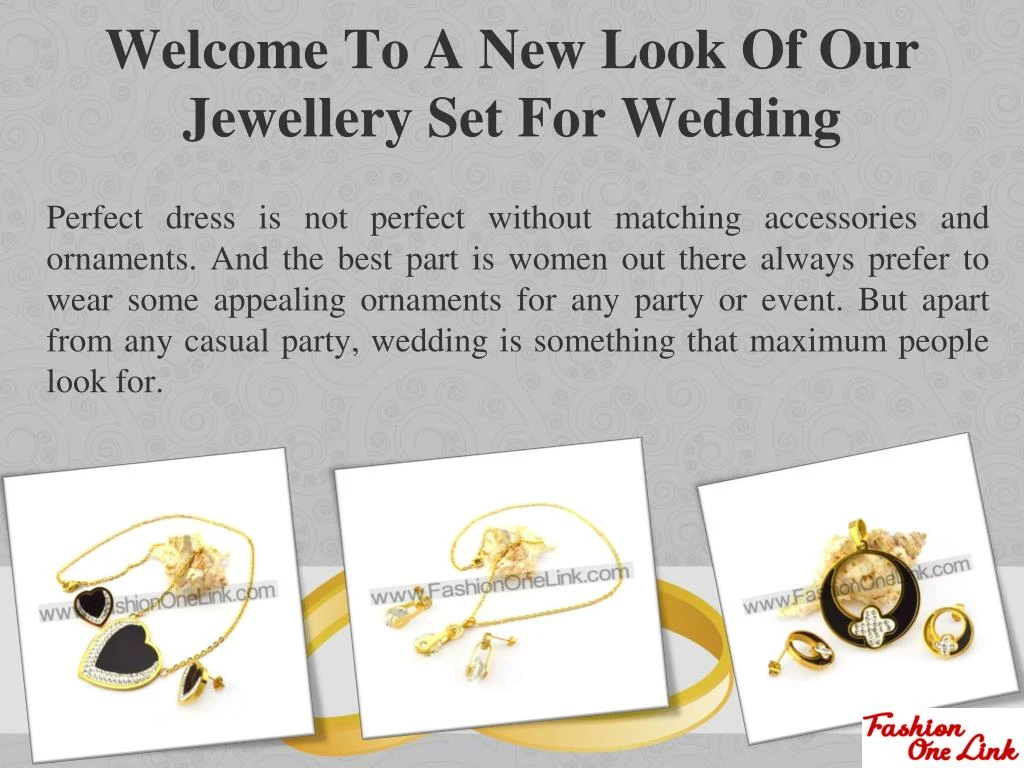 welcome to a new look of our jewellery set for wedding n.