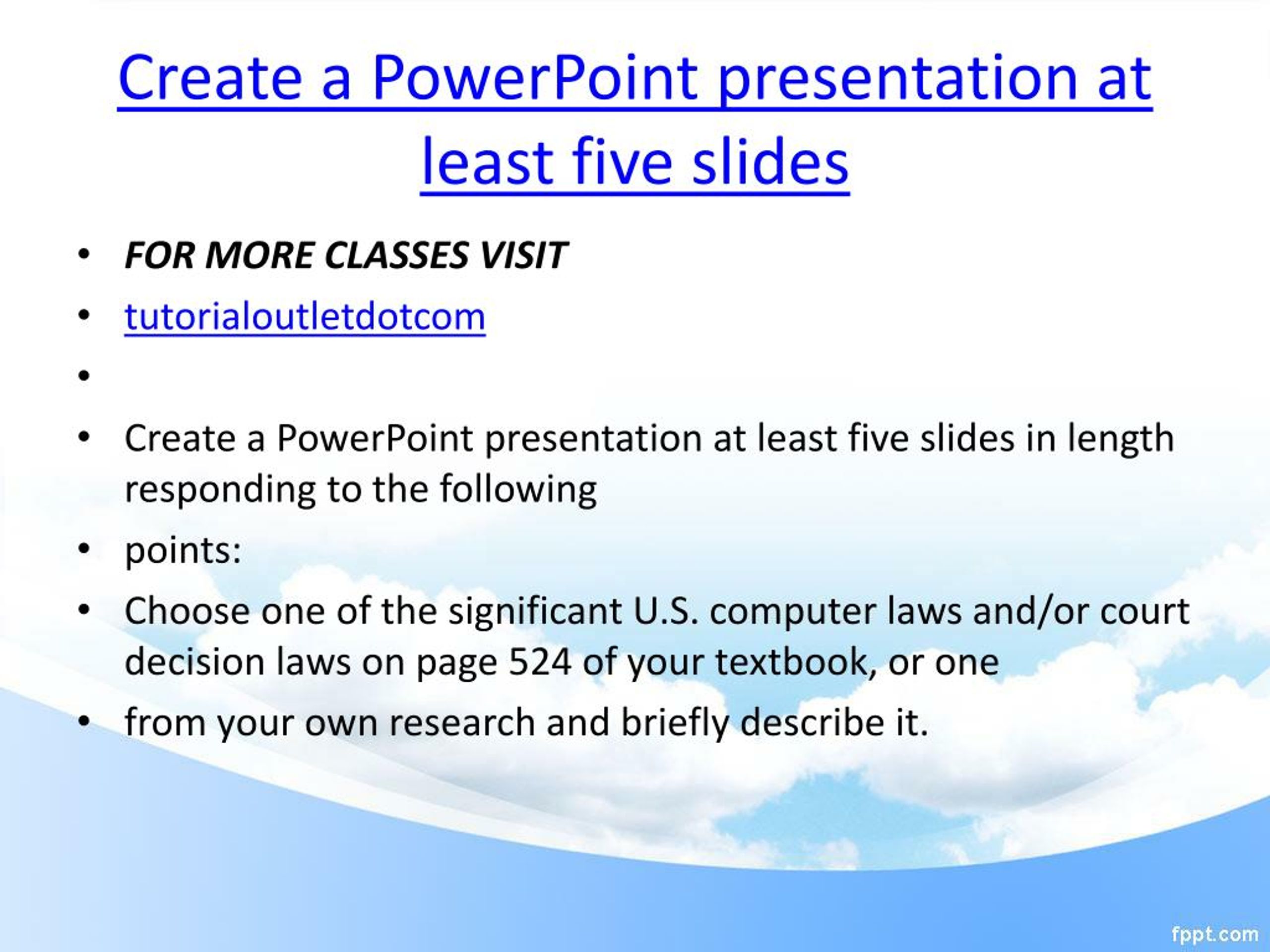 what should a powerpoint presentation contain