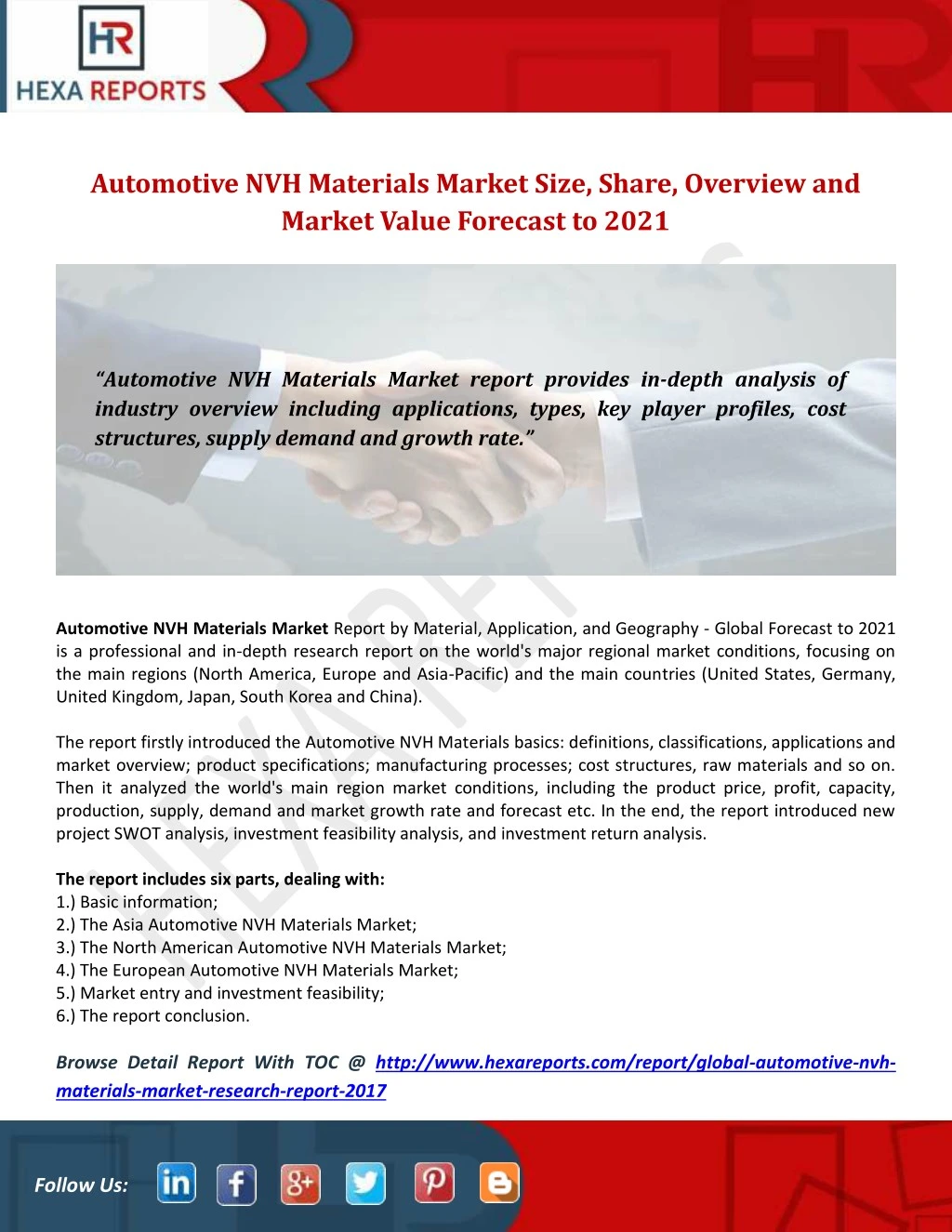 PPT - Automotive NVH Materials Market Size, Share, Overview and Market ...