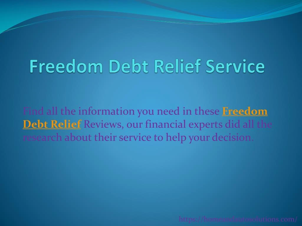freedom debt consolidation reviews