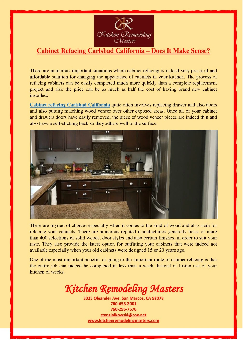 Ppt Cabinet Refacing Carlsbad California Does It Make Sense Cabinet Refacing Carlsbad California