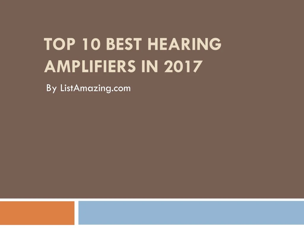 top 10 best hearing amplifiers in 2017 n.