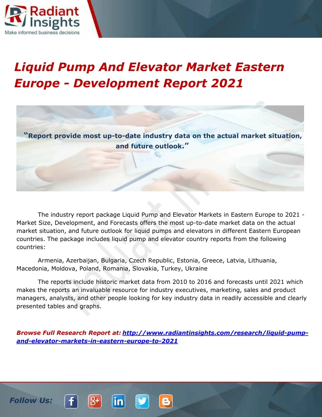 PPT - Liquid Pump And Elevator Market Eastern Europe - Development ...