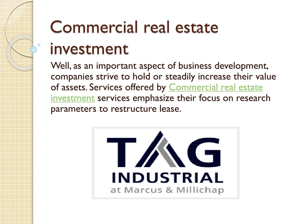 commercial real estate investment n.