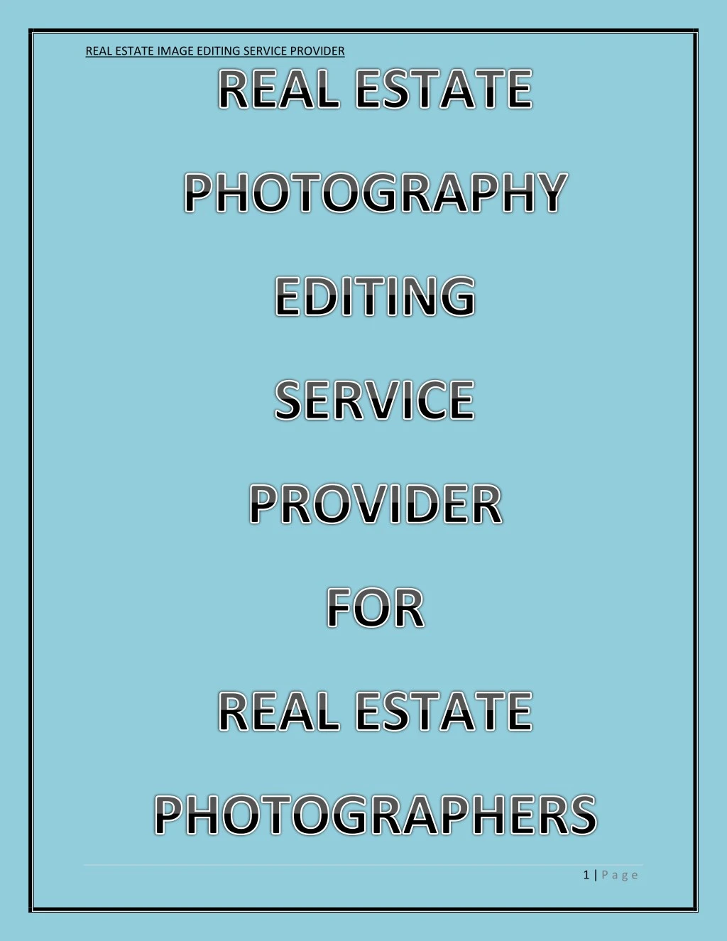 real estate image editing service provider n.