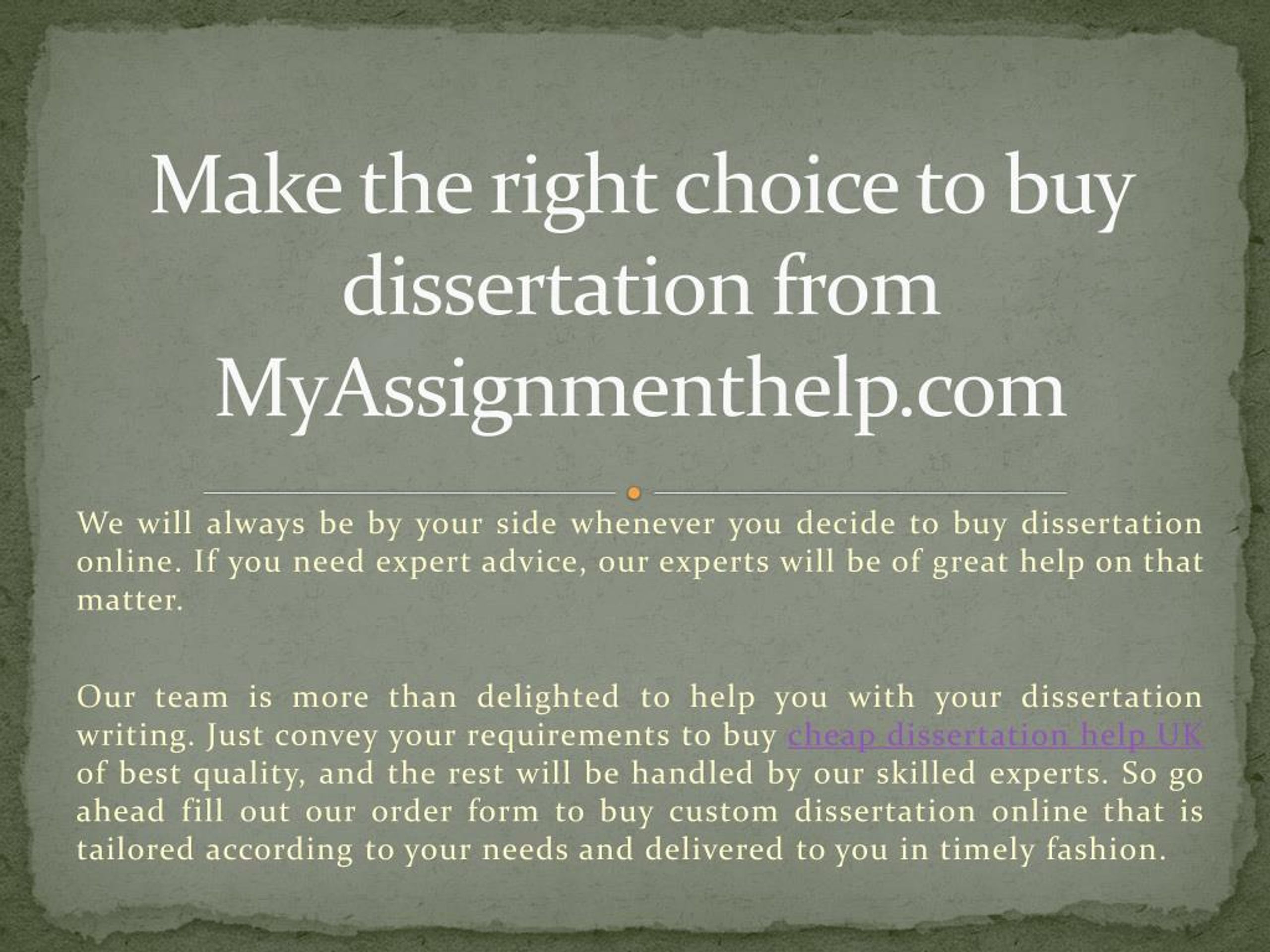 Buy a dissertation online download