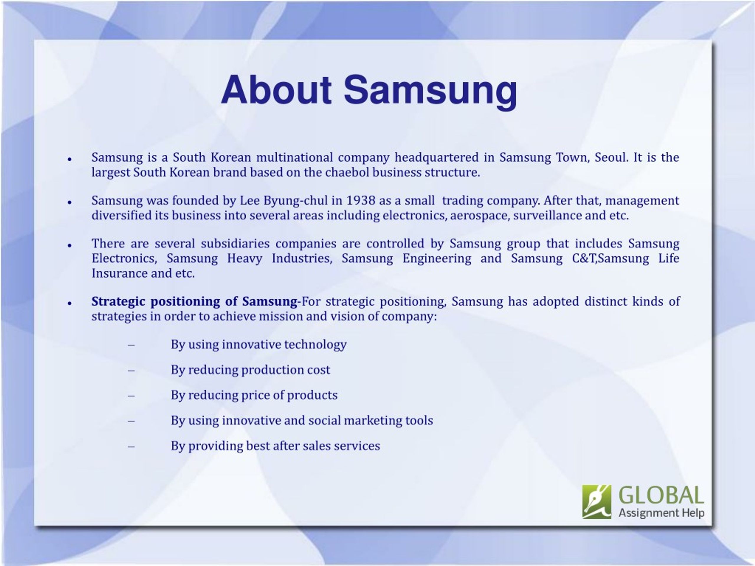 case study of samsung products