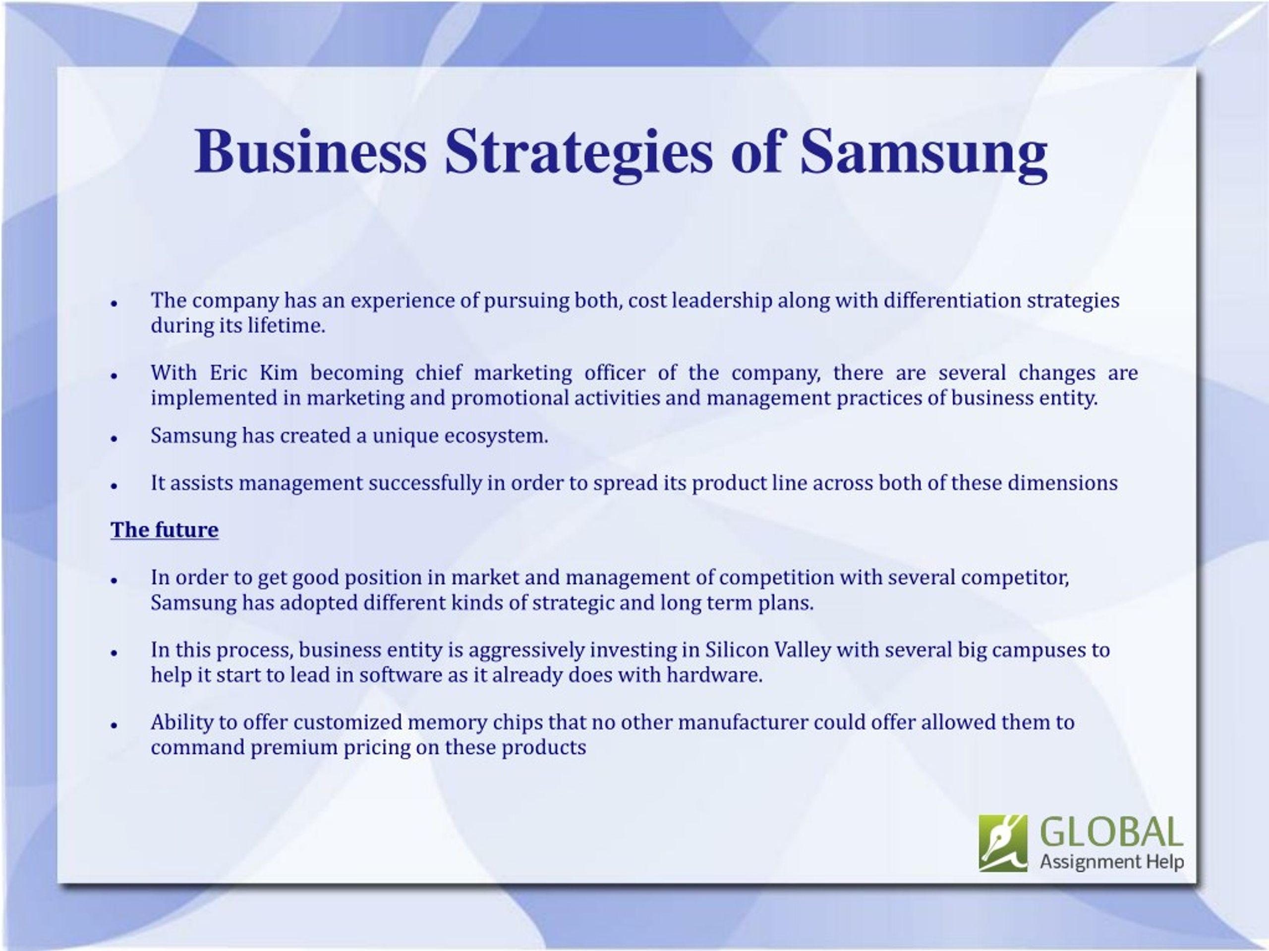corporate level strategy samsung case study