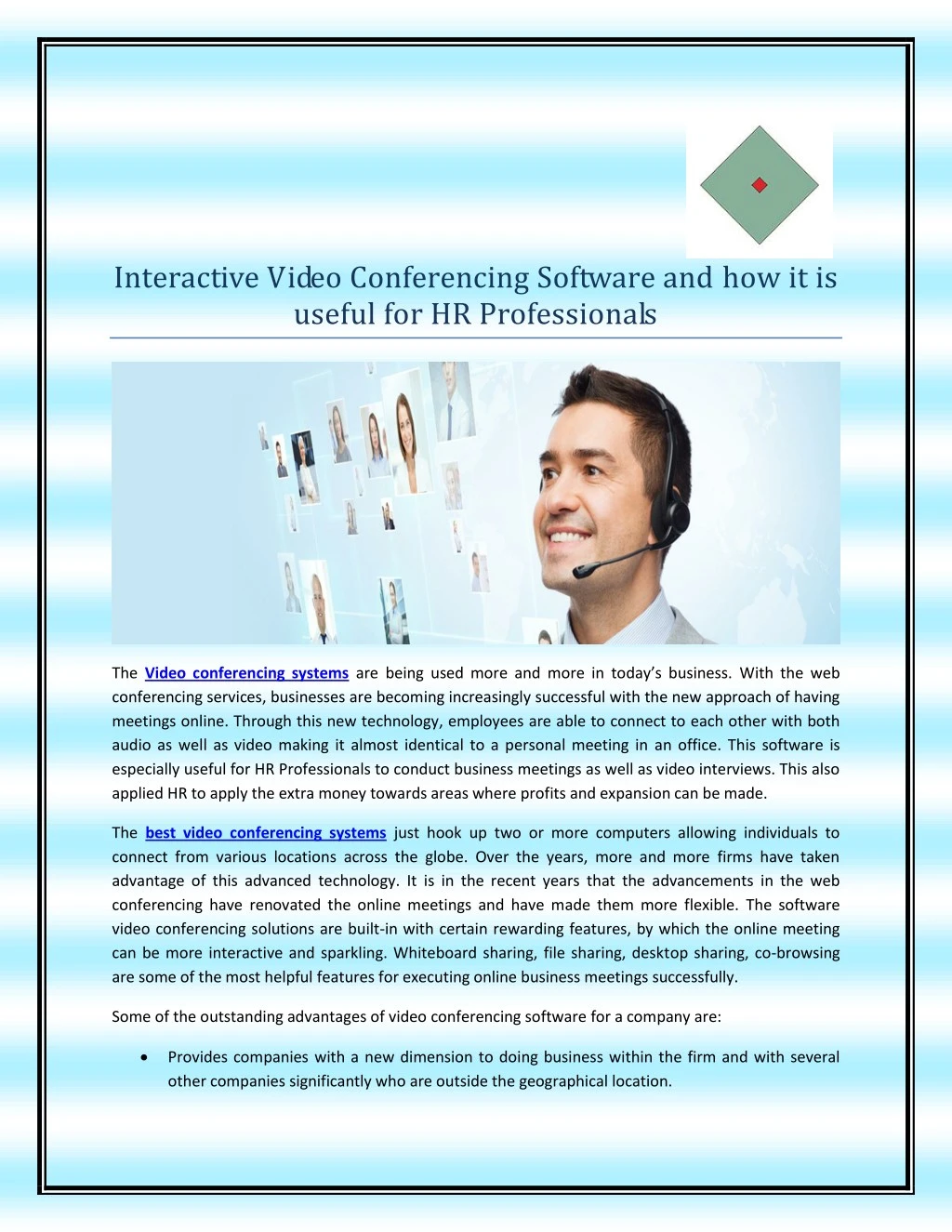 PPT Interactive Video Conferencing Software and how it is useful for