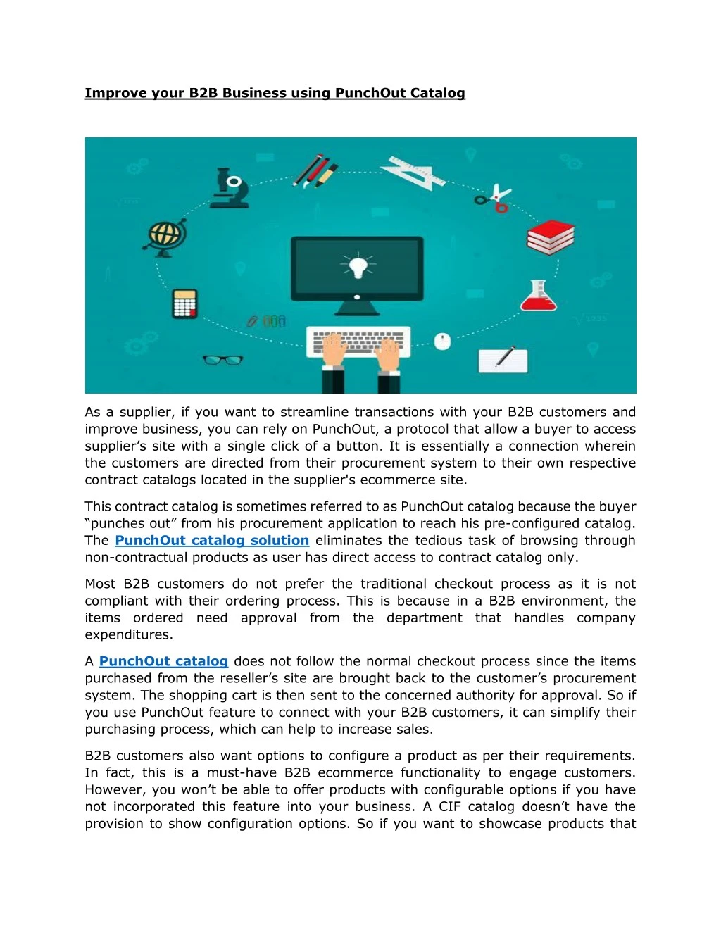 PPT Improve your B2B Business using PunchOut Catalog PowerPoint