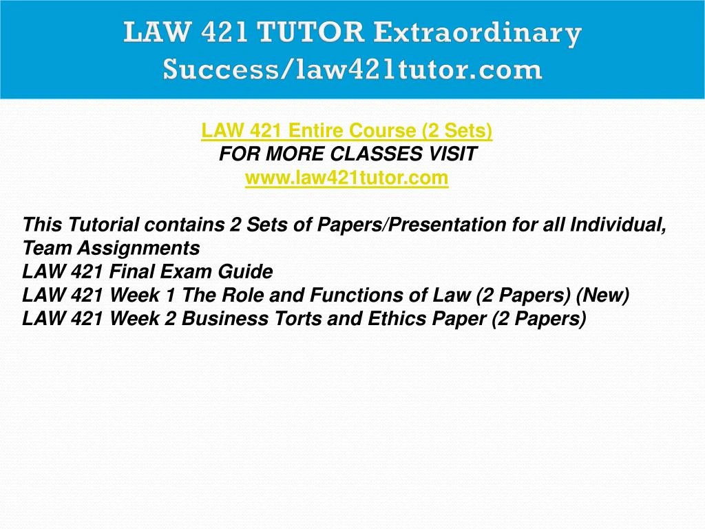 law 421 week 3 tort law paper law 421 week 3 tort law paper