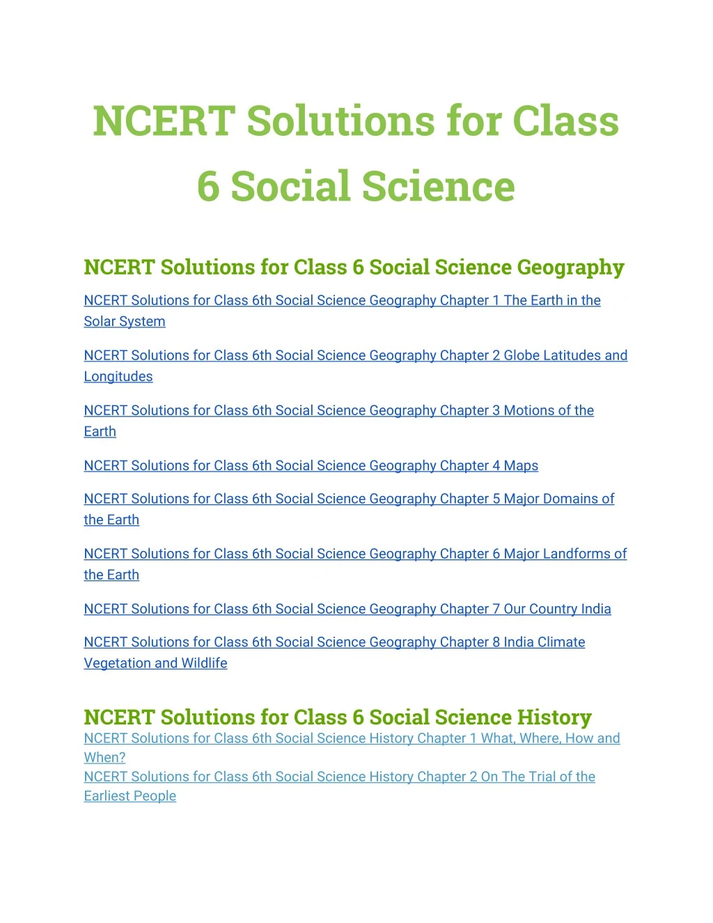 ppt ncert solutions for class 6 social science powerpoint