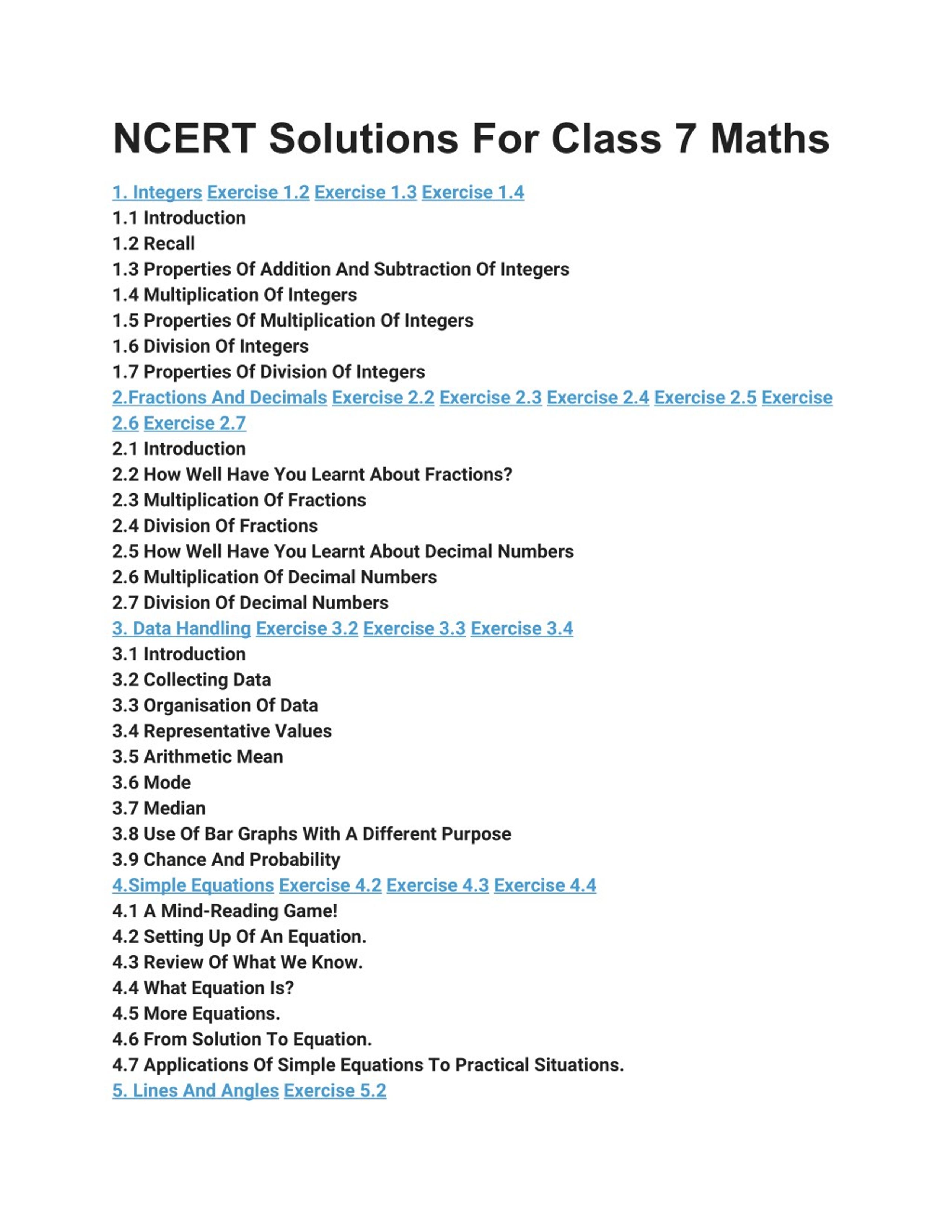 maths powerpoint presentation for class 7