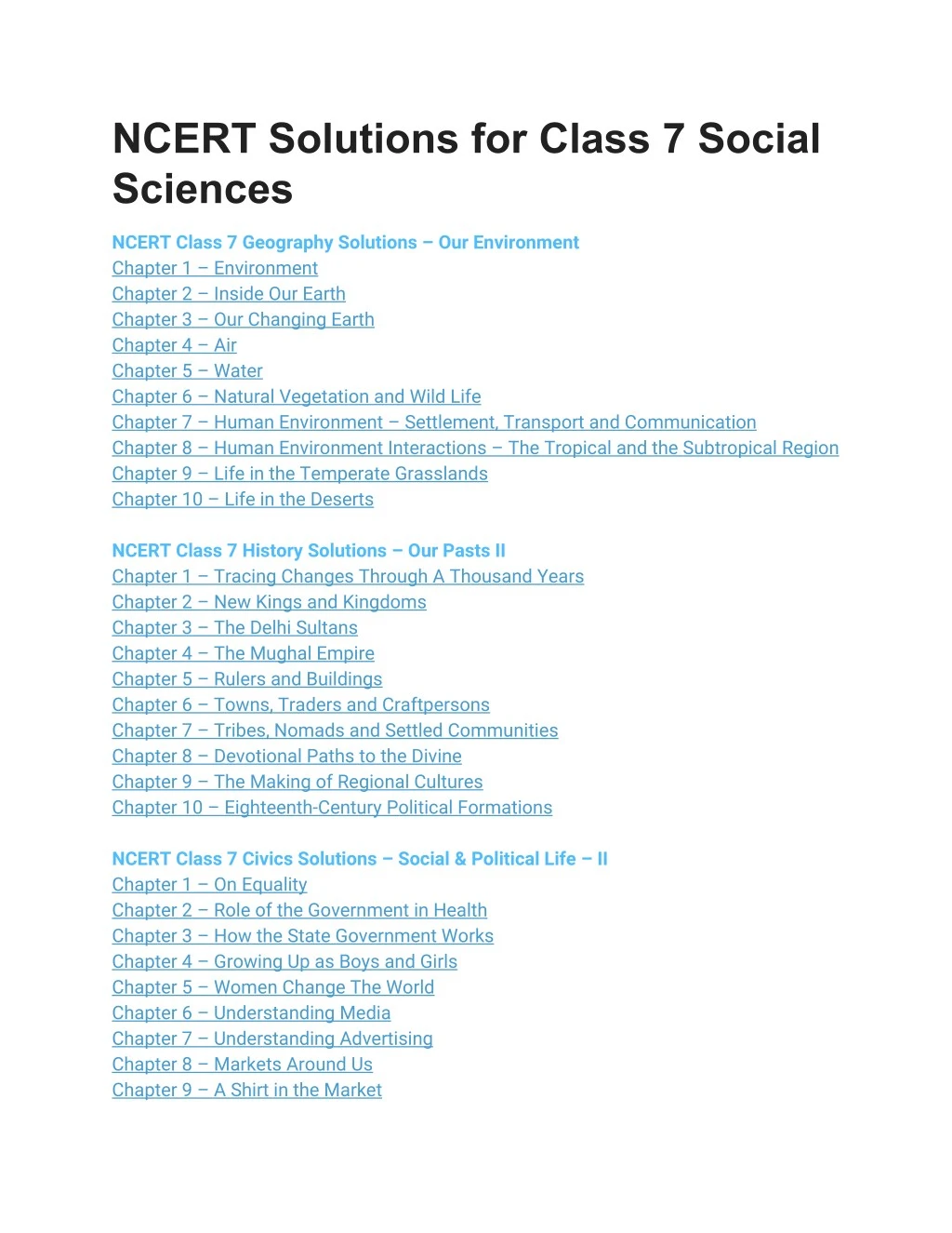 7 sst solution ncert for class Solutions NCERT PPT  Class 7 Social  Science for