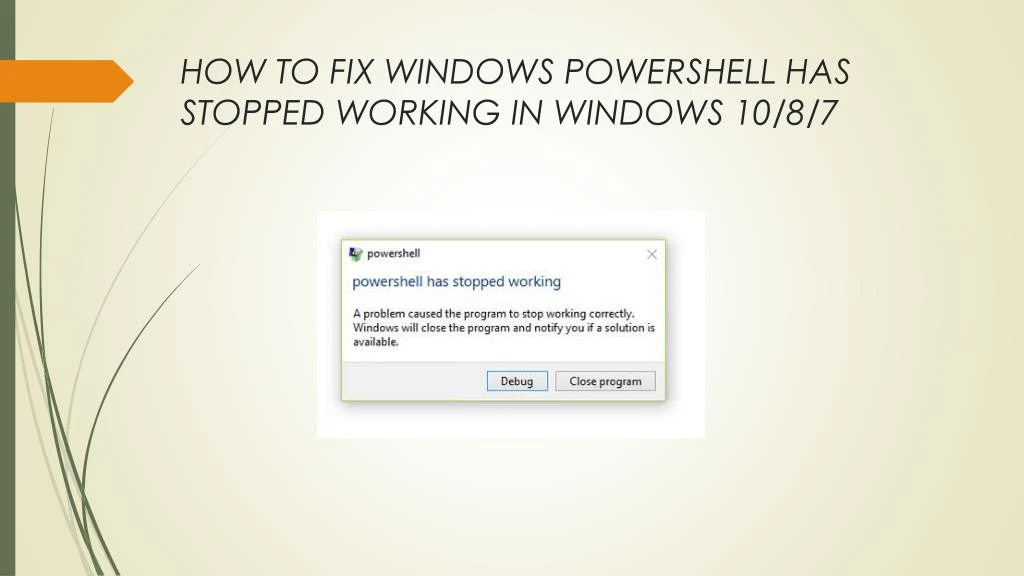 powershell has stopped working windows 10