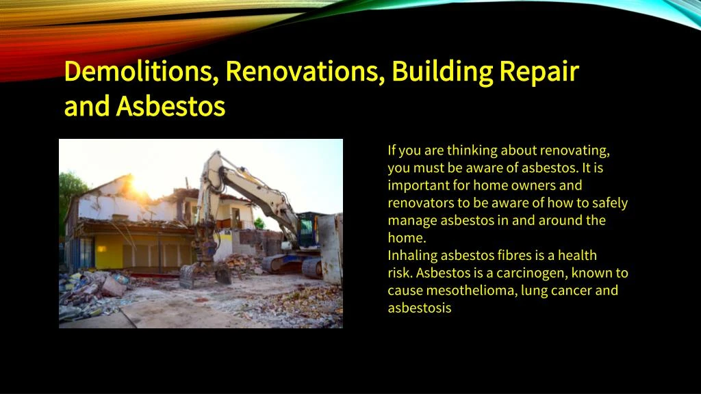demolitions renovations building repair n.