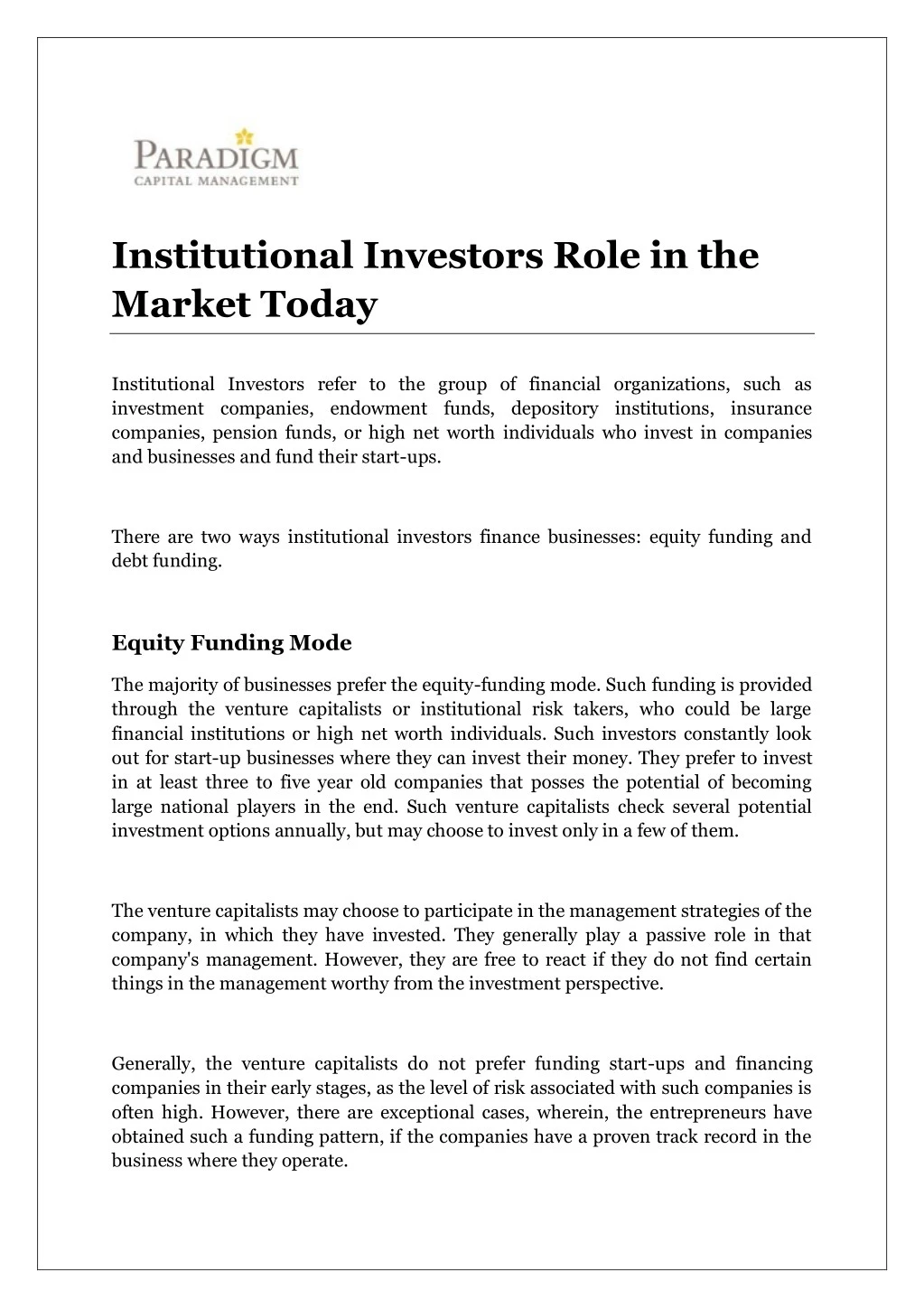 ppt-institutional-investors-role-in-the-market-today-powerpoint