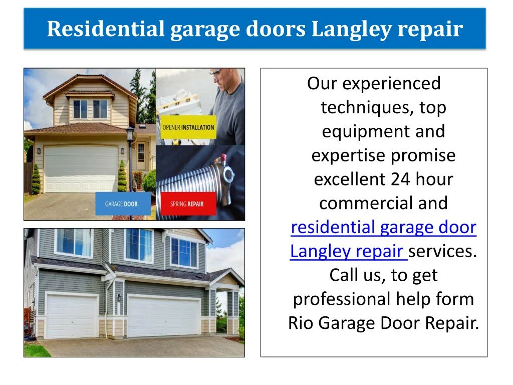 residential garage doors langley repair n.