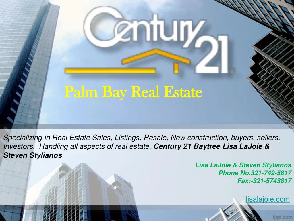 PPT Palm Bay Real Estate PowerPoint Presentation, free download ID