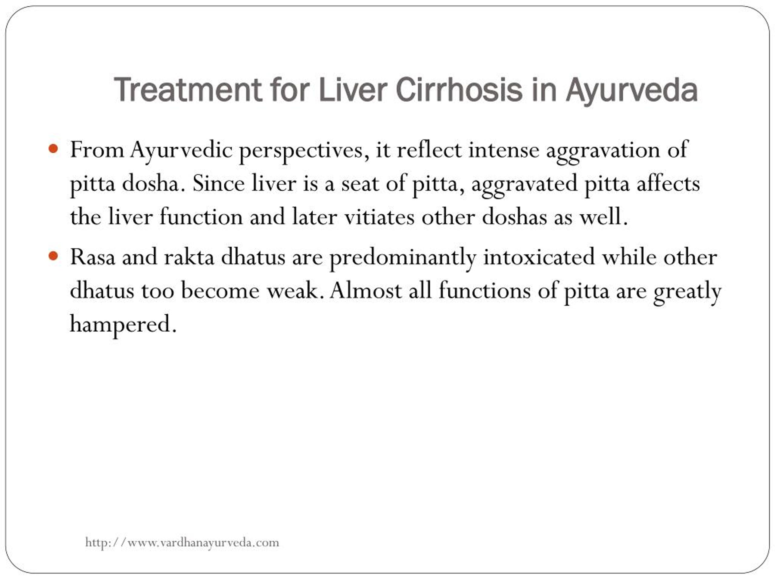 PPT - Ayurvedic Treatment For Liver Cirrhosis In Hyderabad | Vardhan ...