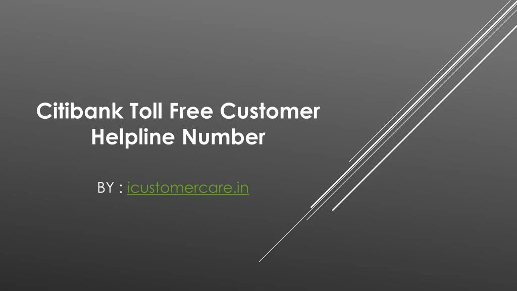 citibank toll free customer helpline number n.