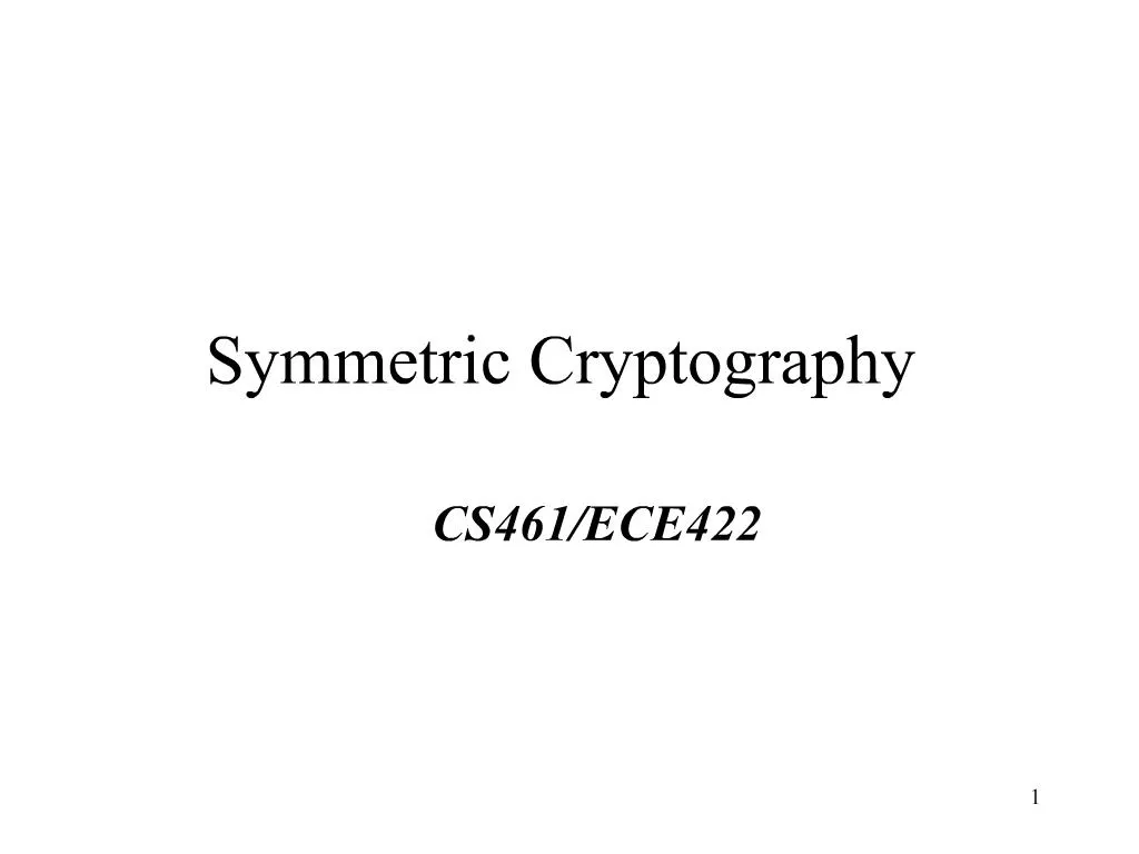 PPT - Symmetric Cryptography PowerPoint Presentation, Free Download ...