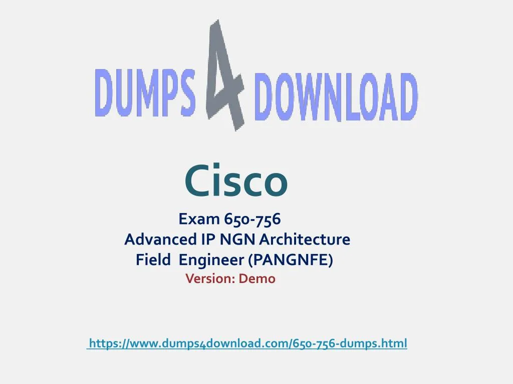 PPT - Free Study Material For Cisco 650-756 - Dumps4download.com Sns-Brigh10