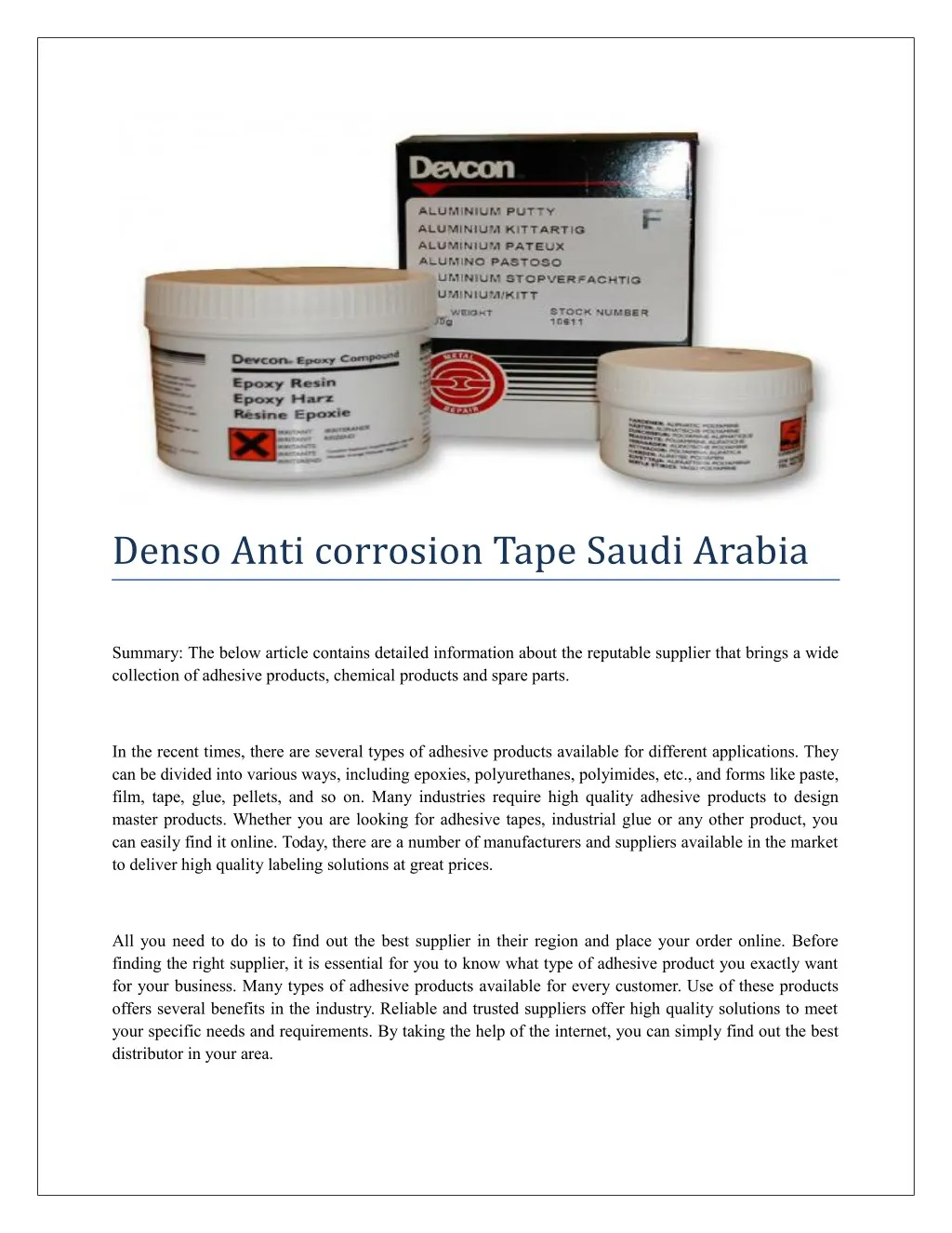 denso anti corrosion tape saudi arabia n.
