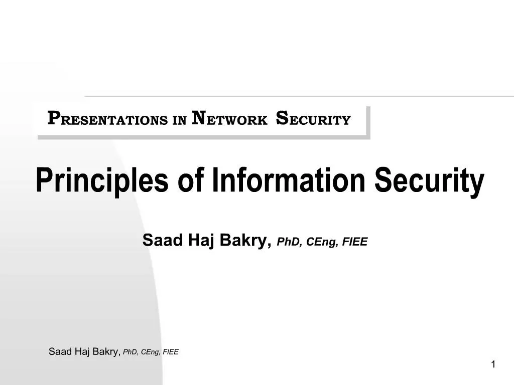 Ppt Principles Of Information Security Powerpoint Presentation Free Download Id 765990