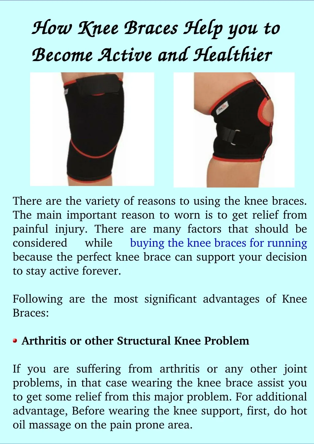 how knee braces help you to how knee braces help n.