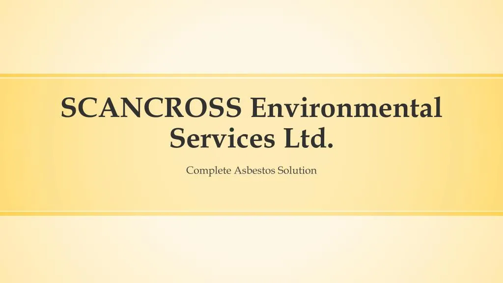 scancross environmental services ltd n.