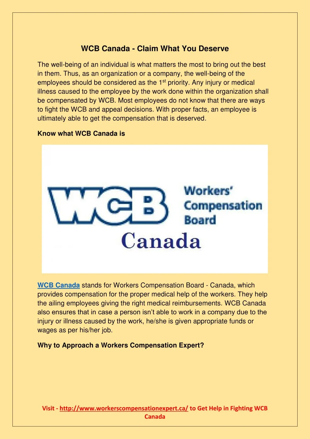 PPT - Get Help in Fighting WCB Canada to Get the Compensation You ...