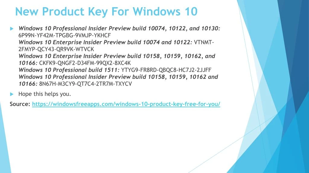 product key win 10 pro free