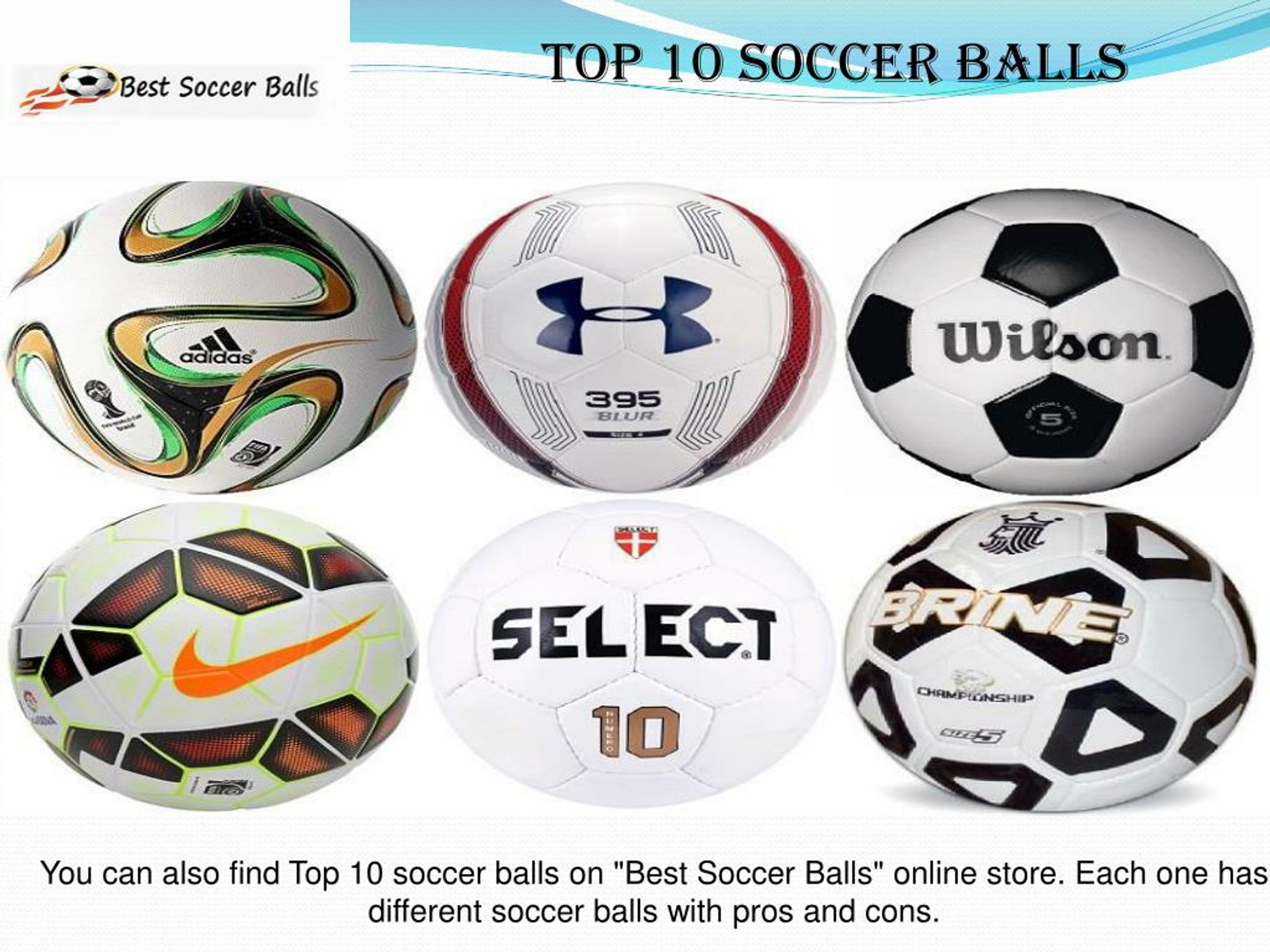 PPT Best soccer balls PowerPoint Presentation, free download ID7660886