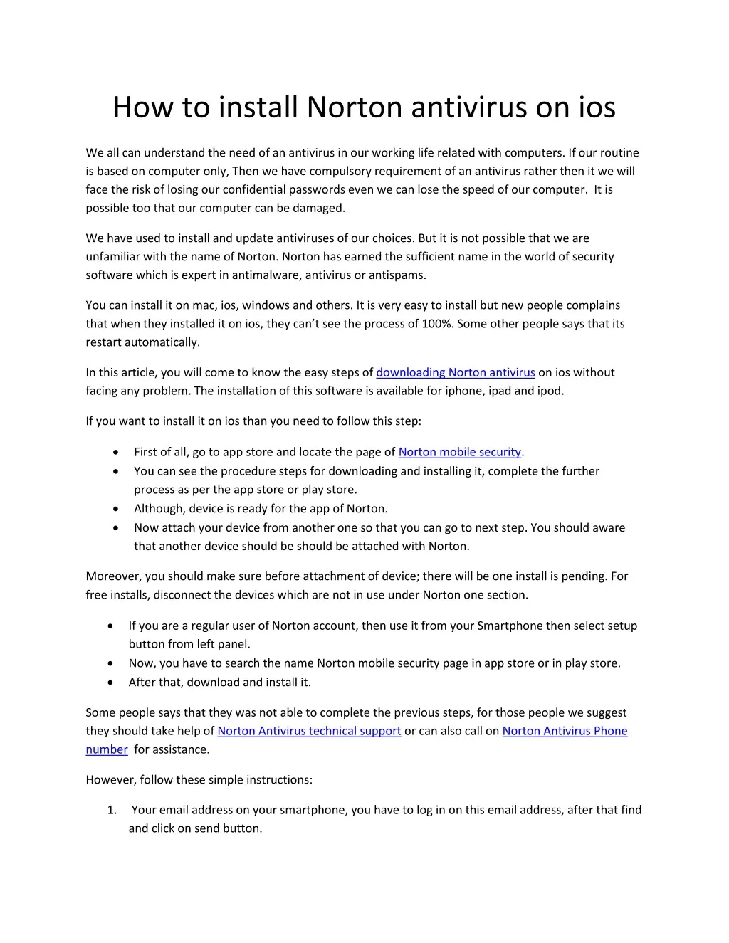 how to install norton antivirus on ios n.