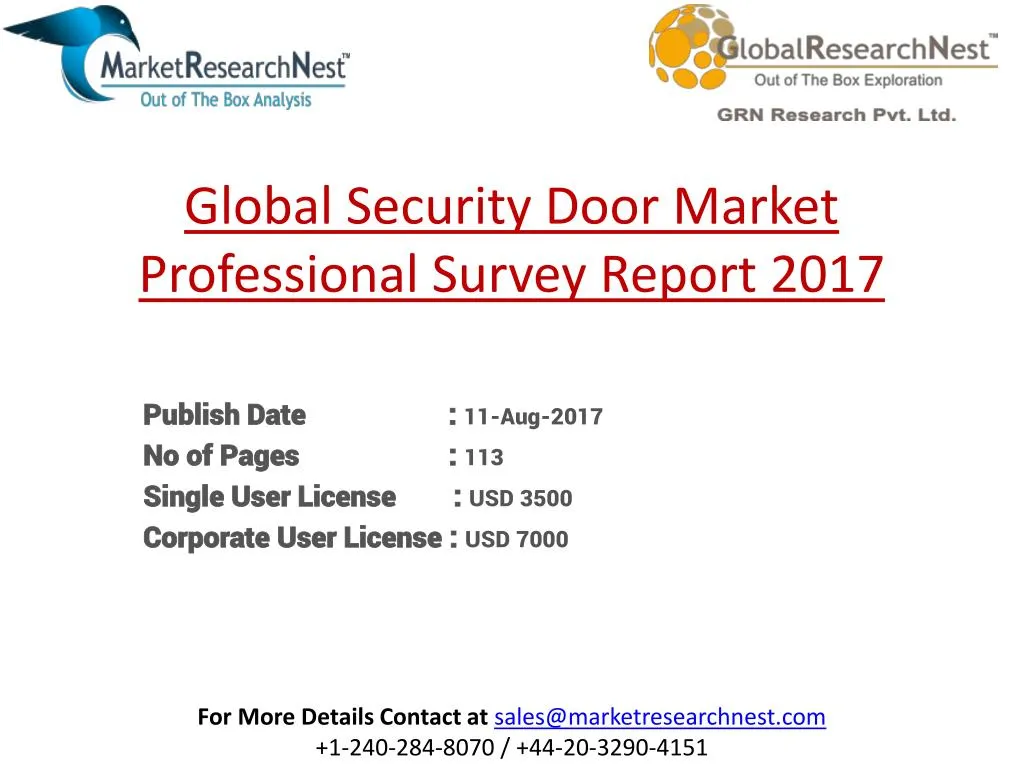 global security door market professional survey report 2017 n.