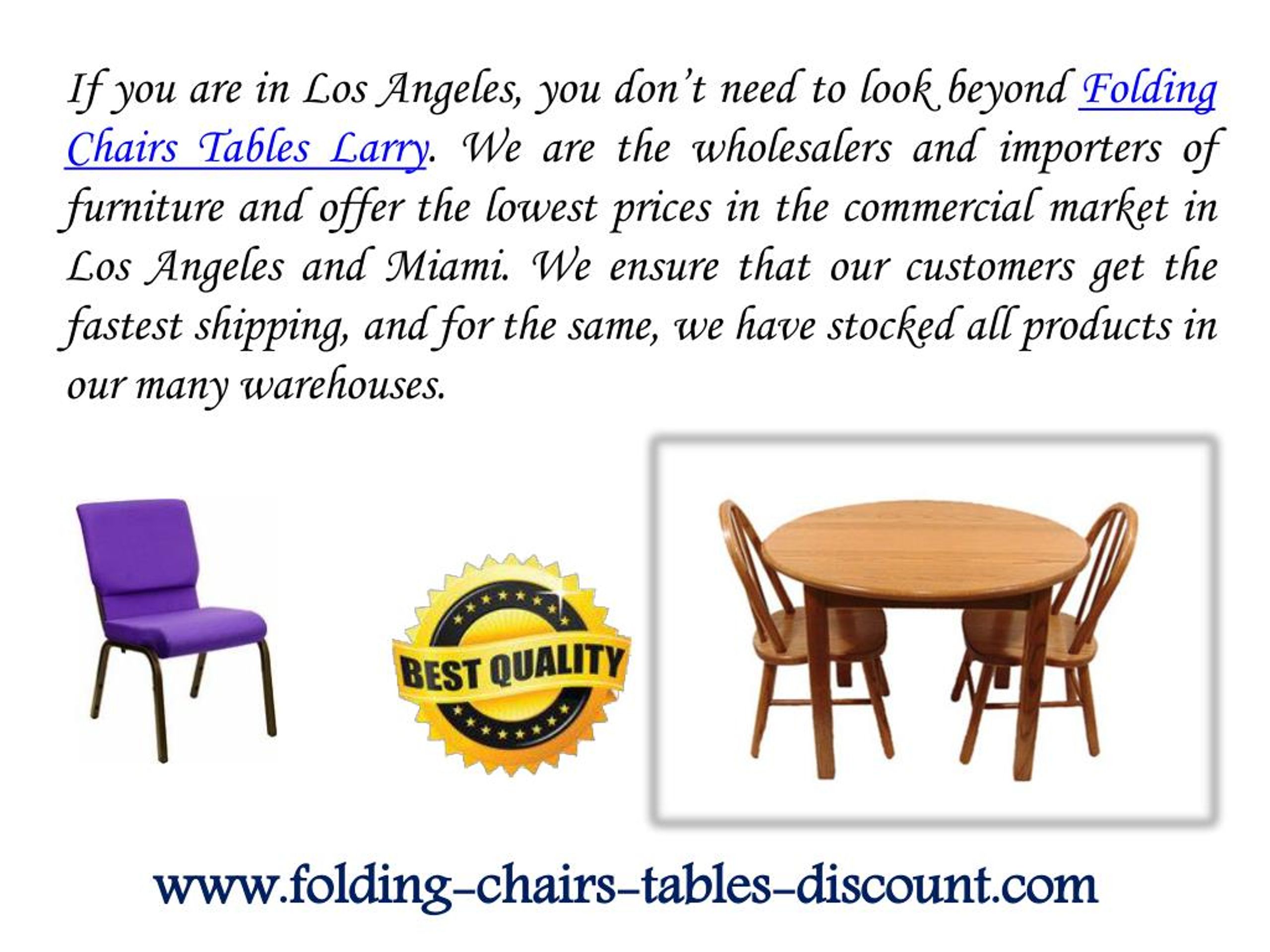 Ppt Folding Chairs Tables Larry Offers Custom Discount On Home