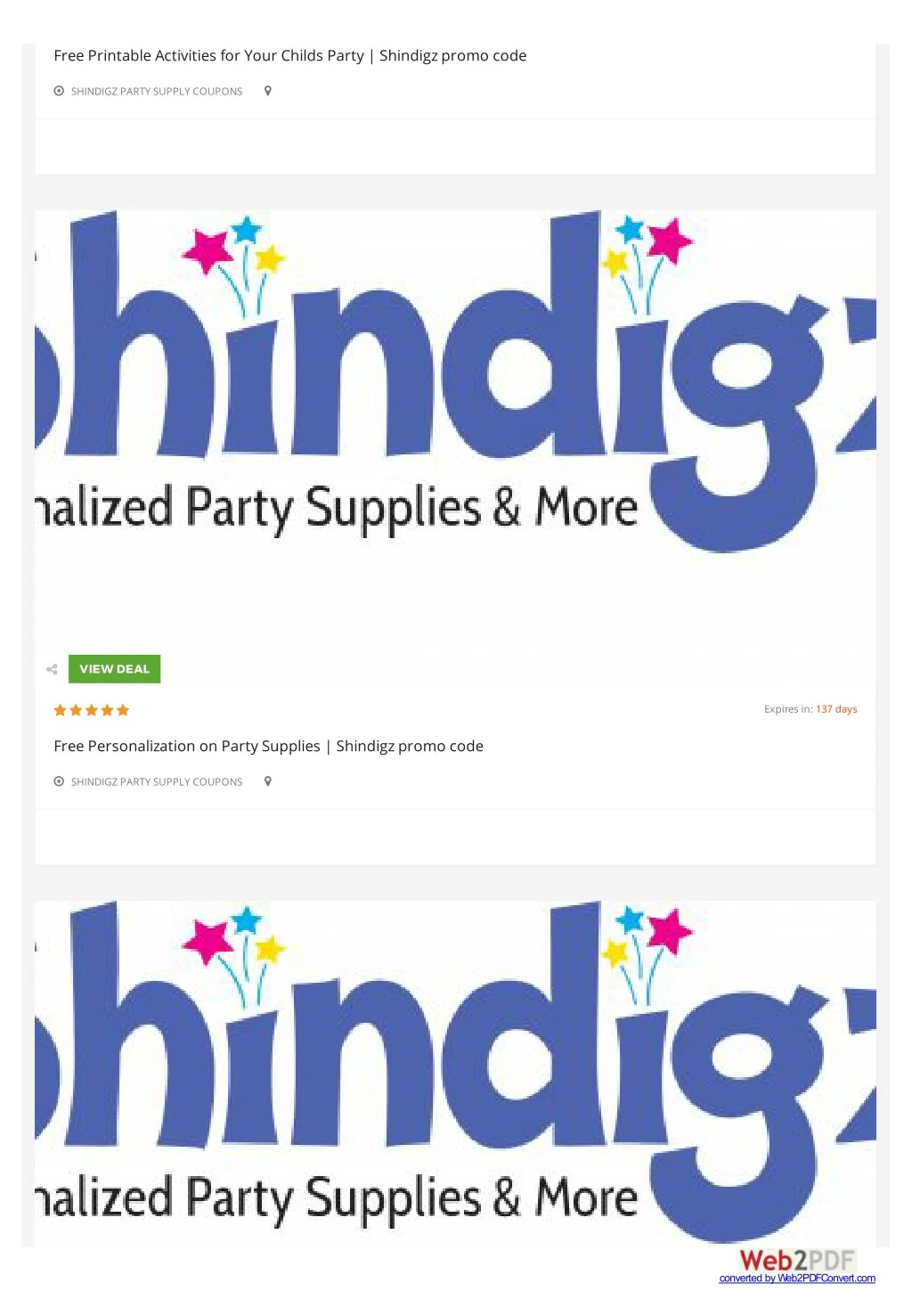 The party shop coupons