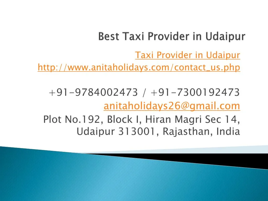 best taxi provider in udaipur n.