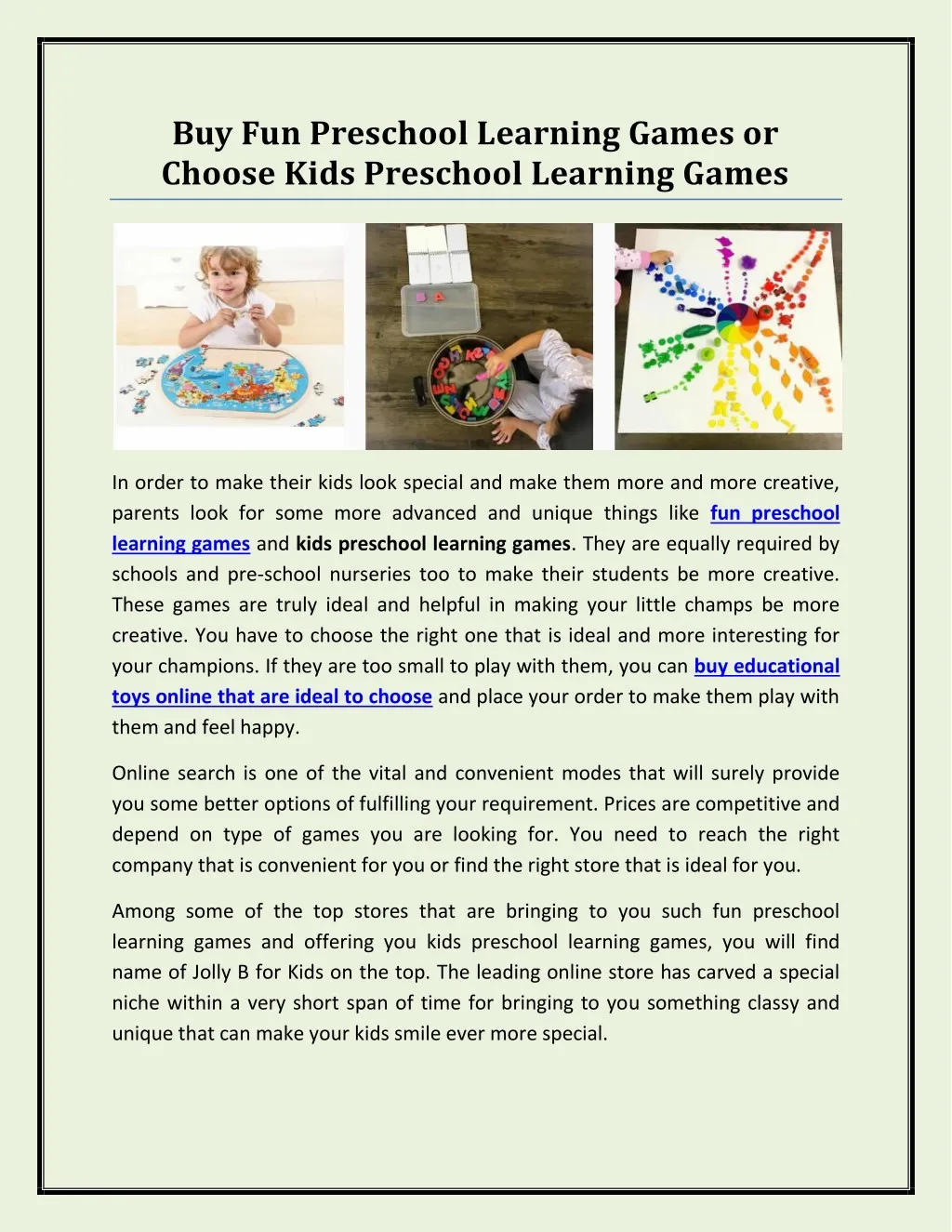 buy learning games