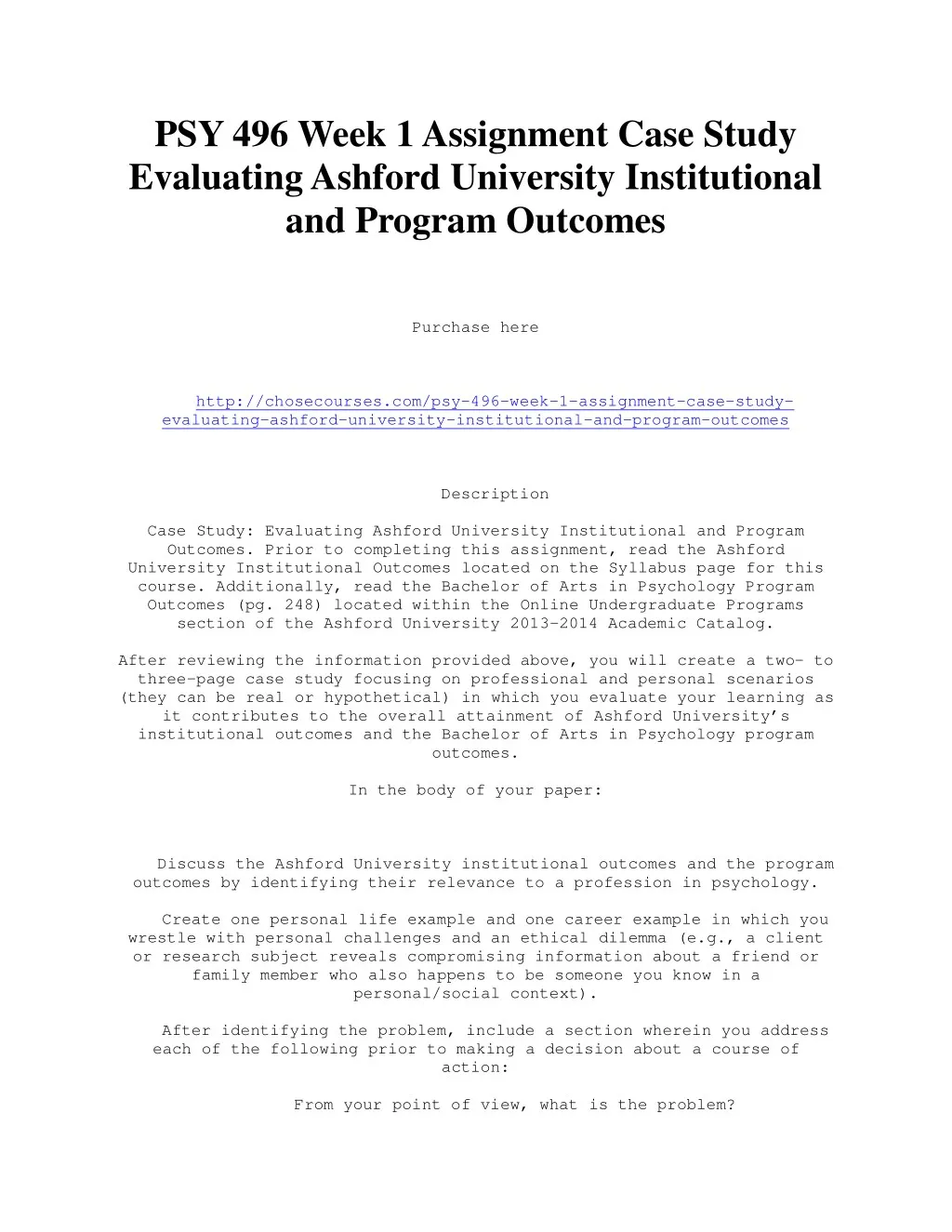 Psy 496 week 1 assignment case study evaluating 08 picture