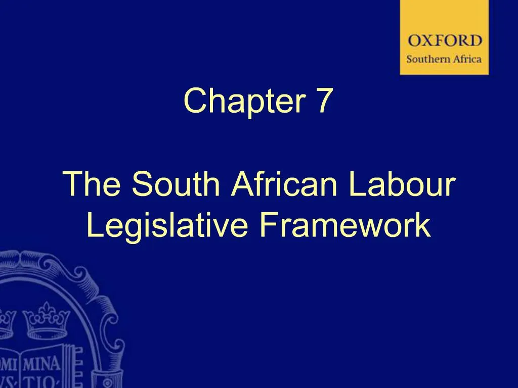 What Is Legislative Framework In South Africa