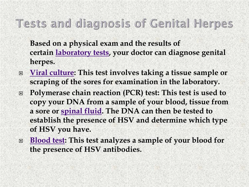 Ppt Genital Herpes Symptoms Causes Diagnosis And Treatment