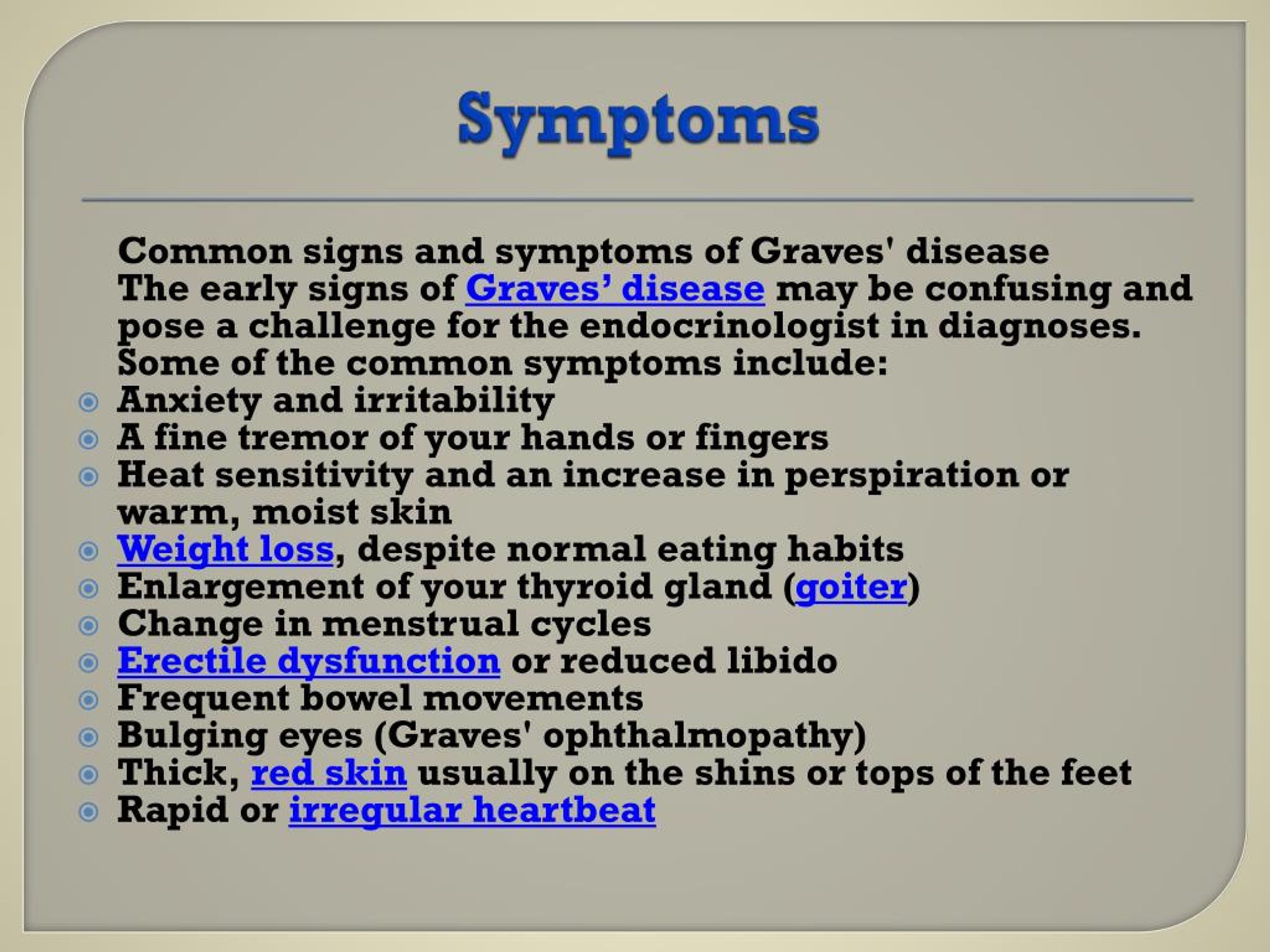 Graves Disease Causes Signs Symptoms Medication