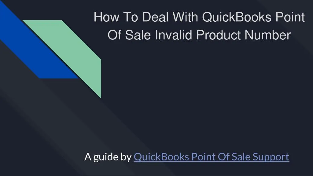 invalid product number quickboot point sale