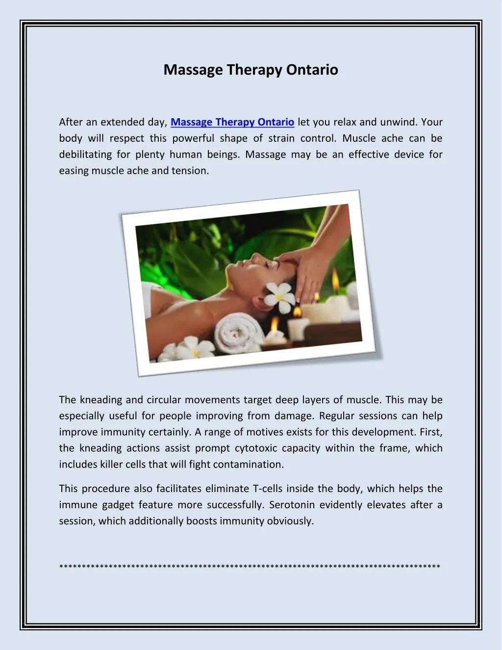 PPT Best Massage Therapy in Ontario PowerPoint Presentation, free download ID7664827