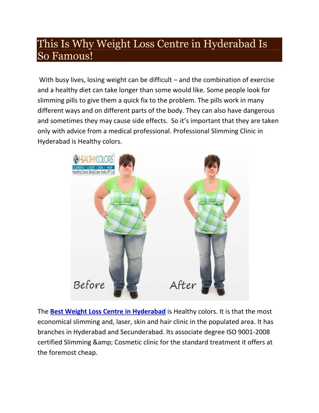 Weight Loss Clinic Hyderabad