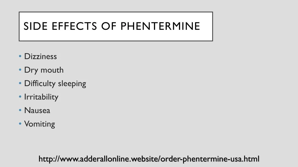 Is nausea a side effect of phentermine