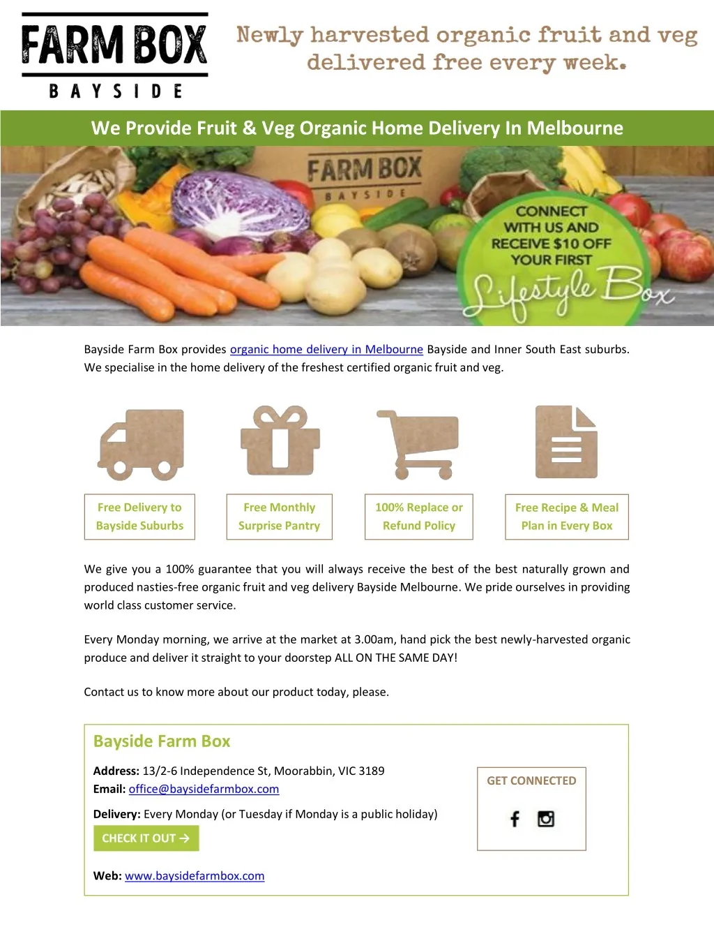 organic fruit and veg delivery